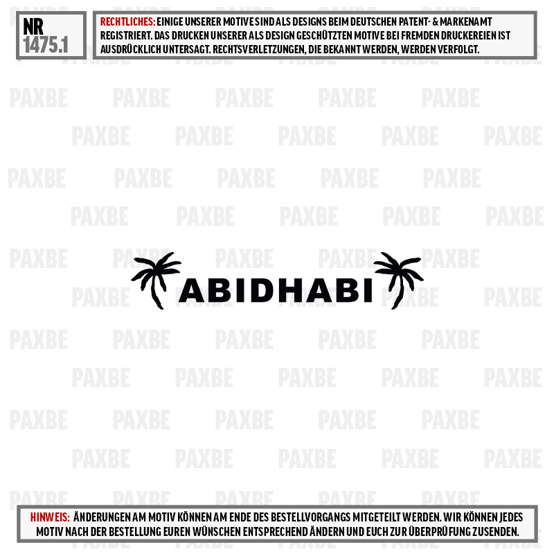 tote Tasche, Canvas Tasche, schwarz Text, Palme, AbidHabi Logo, logo, palme, tropisch, aband, merkschrift