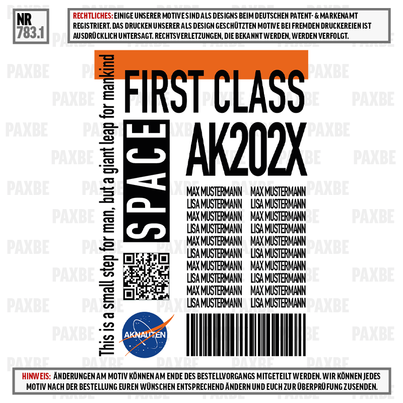 FIRST CLASS MARS 783.1