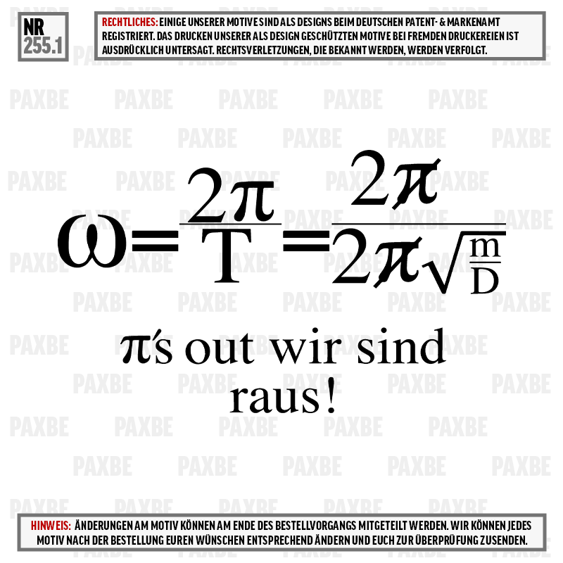 PIS OUT WIR SIND RAUS 255.1 PIS OUT WIR SIND RAUS 255.1
