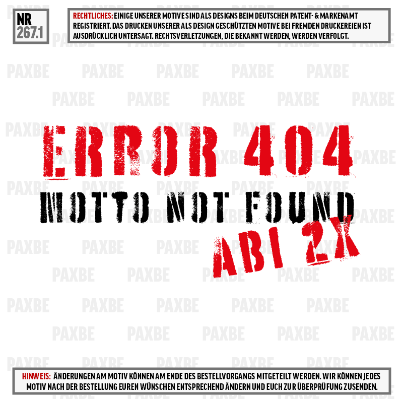 ERROR 404 MOTTO NOT FOUND 267.1