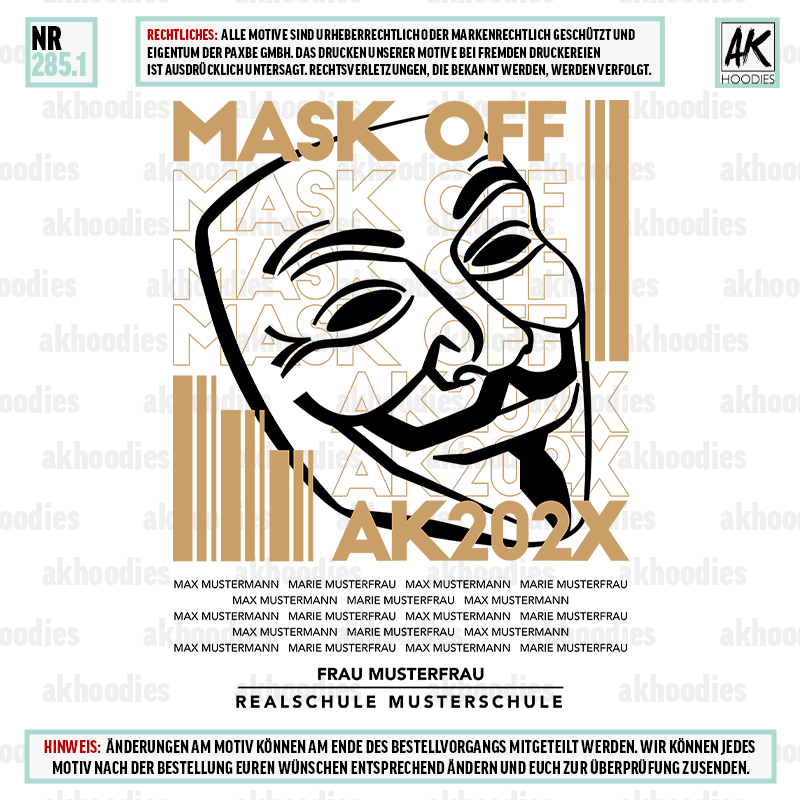 MASK OFF ANONYMUS 285.1