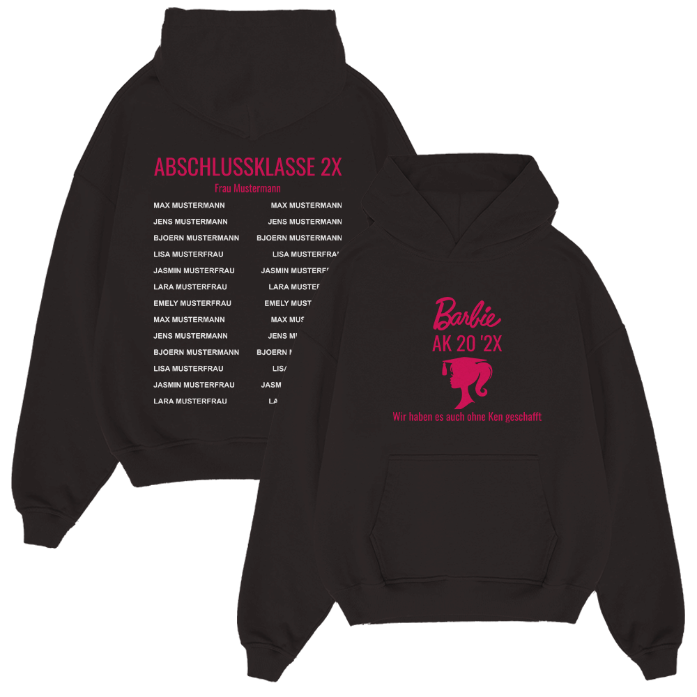 Kapuzensweatshirt, Schwarz, Barbie, 2X, Print, Hoodie, Sweatshirt, Schwarz, Print, Barbie-Design