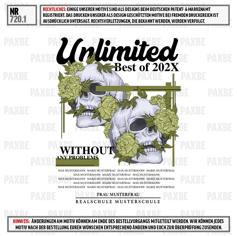 Schädel, Blumen, Blätter, Collage, Poster, schädel, blumen, grün, grafik, t-shirt‑design