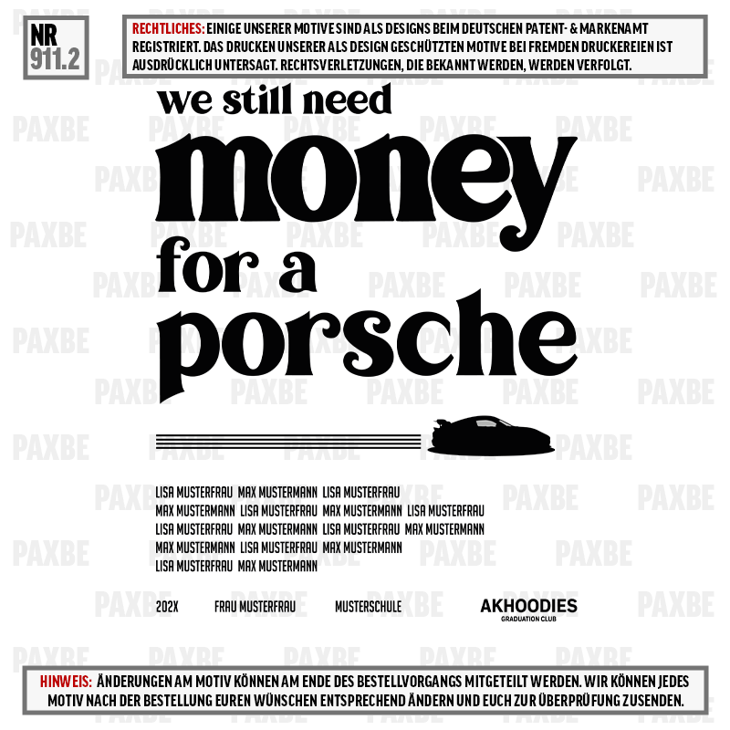 NEED MONEY FOR PORSCHE 911.2