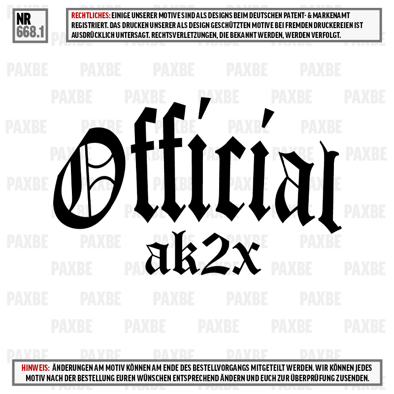 EAGLE OFFICIAL AK 668.1 EAGLE OFFICIAL AK 668.1