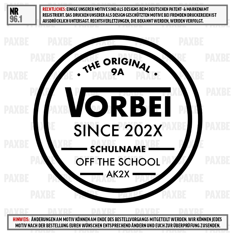 VANS VORBEI OFF THE SCHOOL 96.1 Werbung, Plakat, Werbung, Plakat