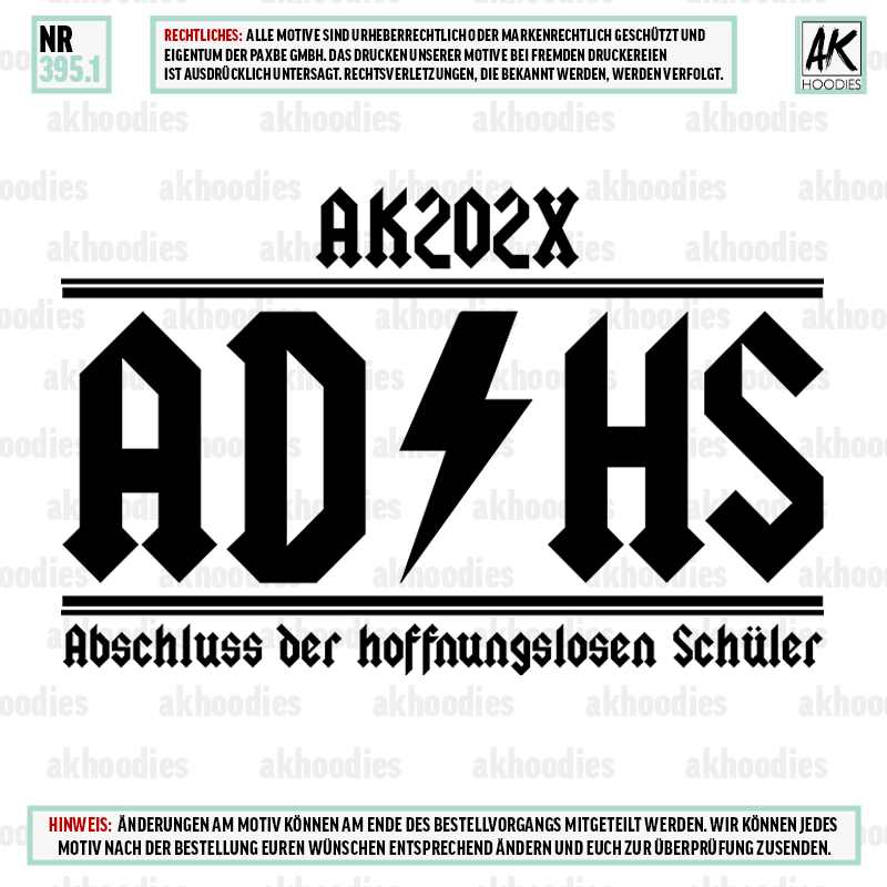 ADHS ABSCHLUSS DER HOFFNUNGSLOSEN SCHÜLER ACDC 395.1