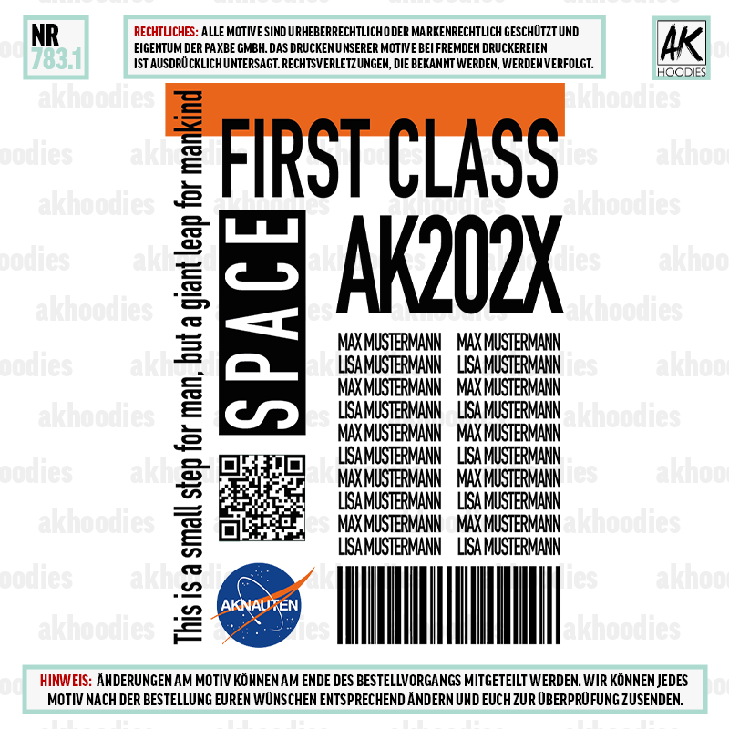 FIRST CLASS MARS 783.1