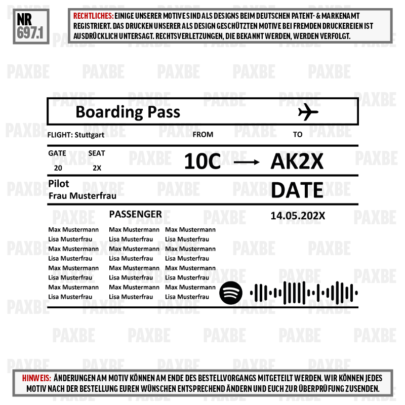 BOARDING PASS 697.1 Text