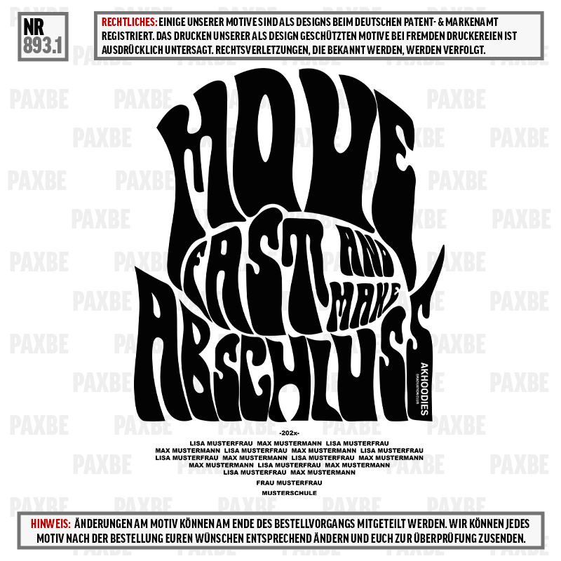 MOVE FAST AND MAKE ABSCHLUSS 893.1 MOVE FAST AND MAKE ABSCHLUSS 893.1