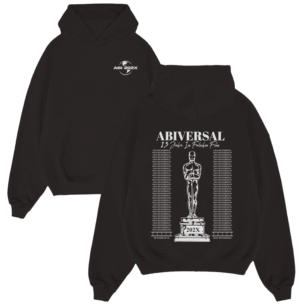 Hoodie, Schwarz, Kängurutasche, Print-Design, Statue-of-Liberty-Motiv, Hoodie, Schwarzer Hoodie, Rückseite Grafik, Statuenmotiv, Pullover mit Kapuze