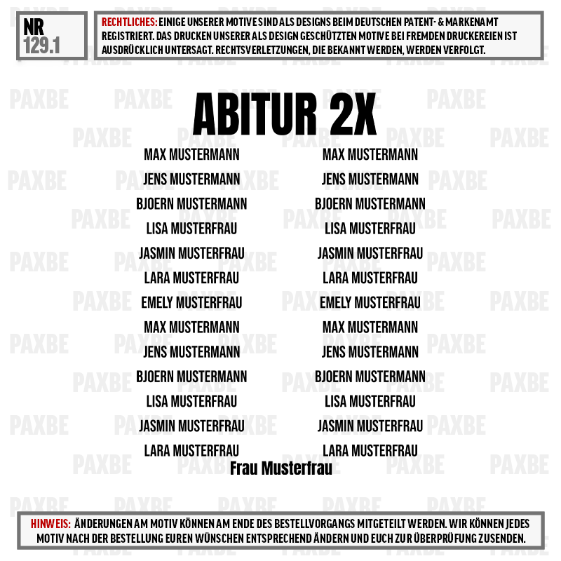 abitur 2x, name, liste, frauen, musternamen, Abitur 2x, Namensliste, Musterfrau, Musterfrau, Schriftzug