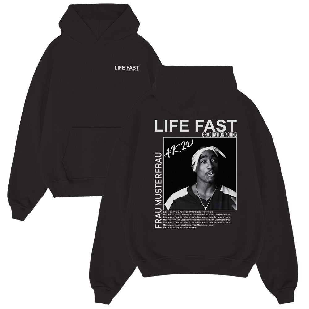 Hoodie, Schwarz, Frontdruck, Bildschirmdruck, Kapuzenpullover, Hoodie, Schwarzer Hoodie, Grafik-Hoodie, Vordertasche, Bedrucktes Foto