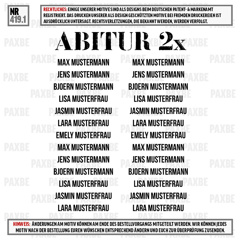 ABITUR WITH CARE 419.1 ABITUR WITH CARE 419.1