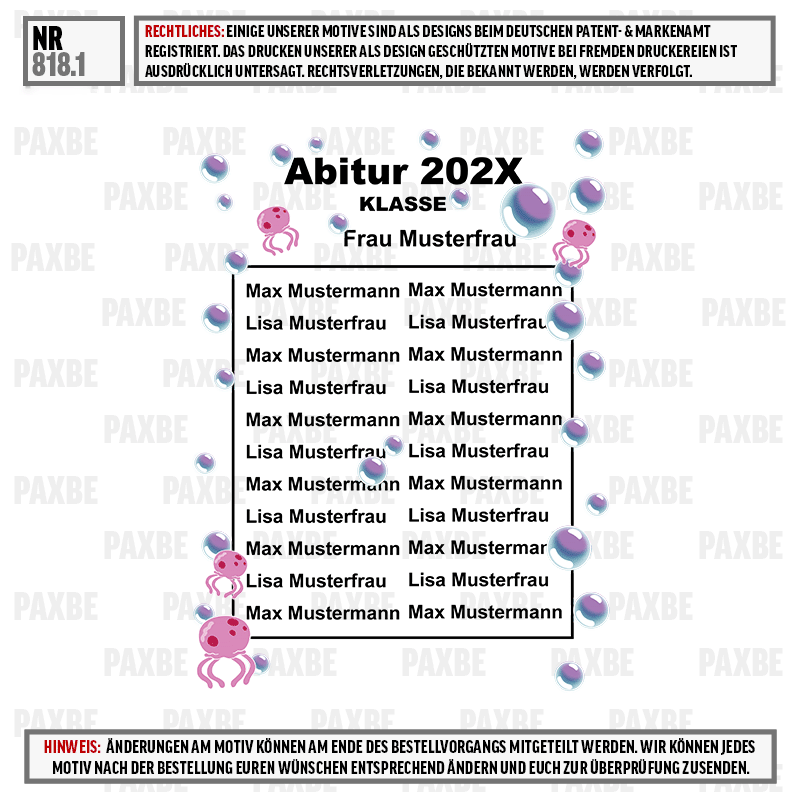 Abitur, Klasse, Namensliste, Musterfrau, Lisa Musterfrau, Abitur, Klasse, Liste, Schülername, Belegungsplan