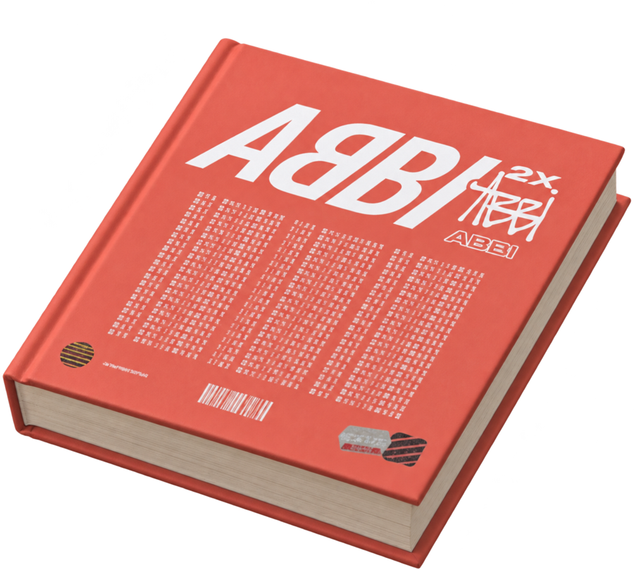 Abibuch-Beispiel: rotes Hardcover mit Motiv