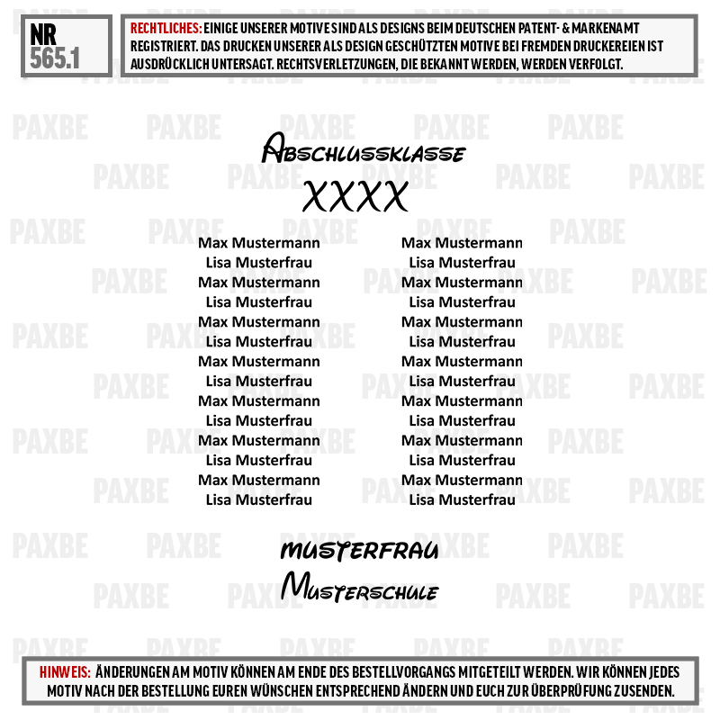 zertifikat, auszeichnung, abschlussklasse, musterfrau, musterfrau, Abschlussklasse, Musterfrau, Musterfirma, Namensliste, Klassenliste