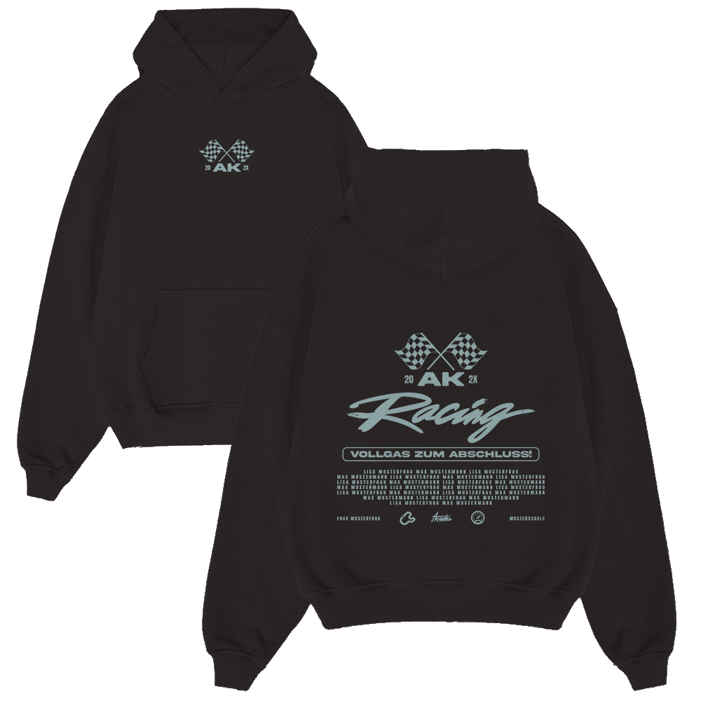 Hoodie, Sweatshirt, Schwarz, Racing-Grafik, Kapuze, Hoodie, Schwarz, Racing, Grafik, Vordertasche