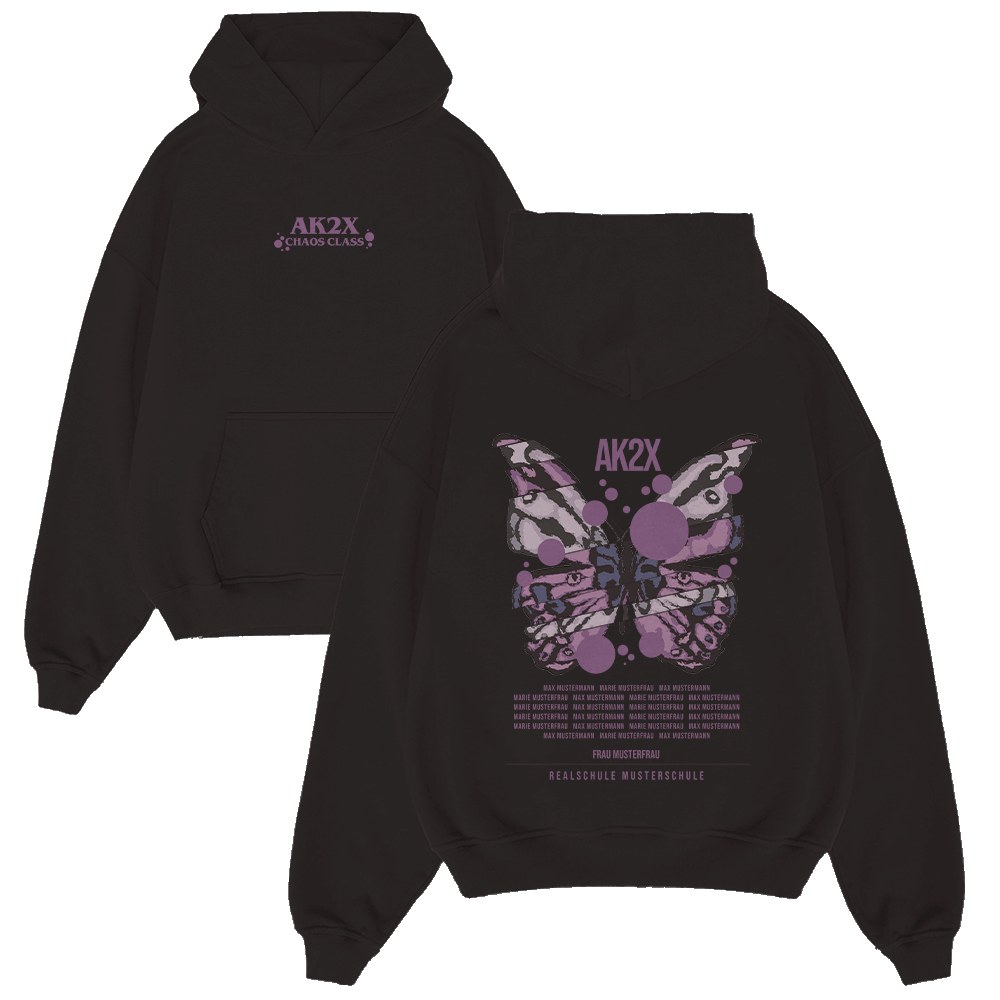 GLITCHED BUTTERFLY 615.1 Strickwaren, Pullover, Sweatshirt, Kapuzenpulli, Kapuze, Strickwaren, Pullover, Sweatshirt, Kapuzenpulli, Kapuze