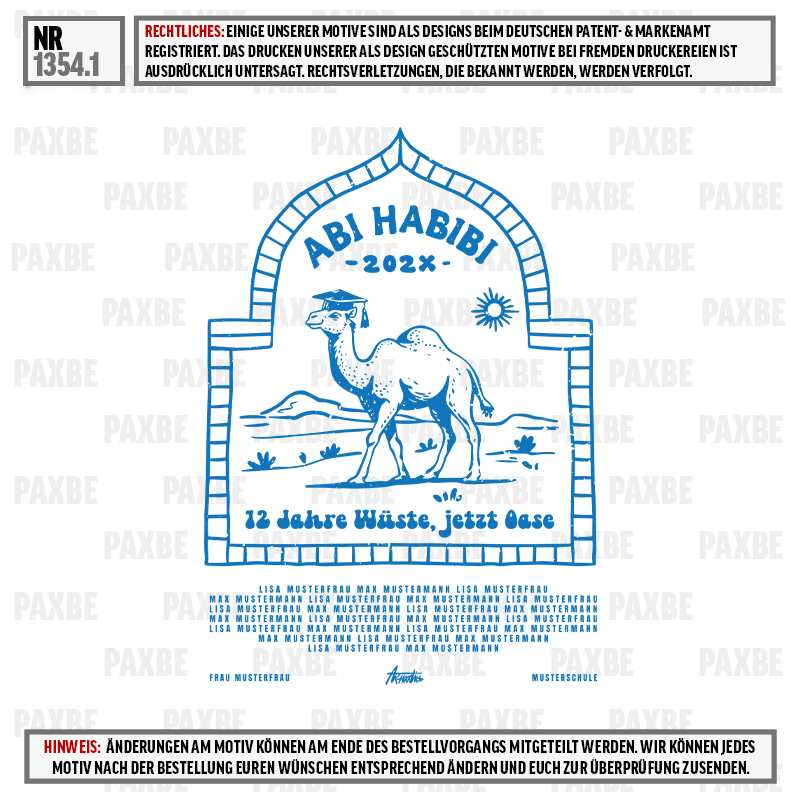 dinosaur, Kamel, Wüste, Bogenrahmen, Geburtstagsmotif, Kamel, Wüste, Bogen, Blau, Abschluss