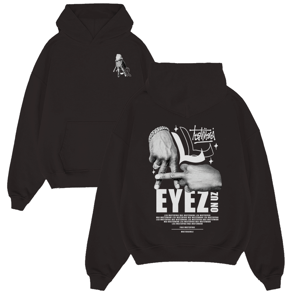 TSCHÜSSI X ALL EYEZ ON UZ 1001.1 Strickwaren, Pullover, Sweatshirt, Kapuzenpulli, Kapuze, Strickwaren, Pullover, Sweatshirt, Kapuzenpulli, Kapuze