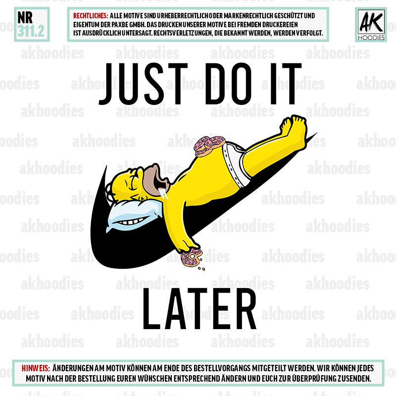 JUST DO IT LATER GELB 311.2