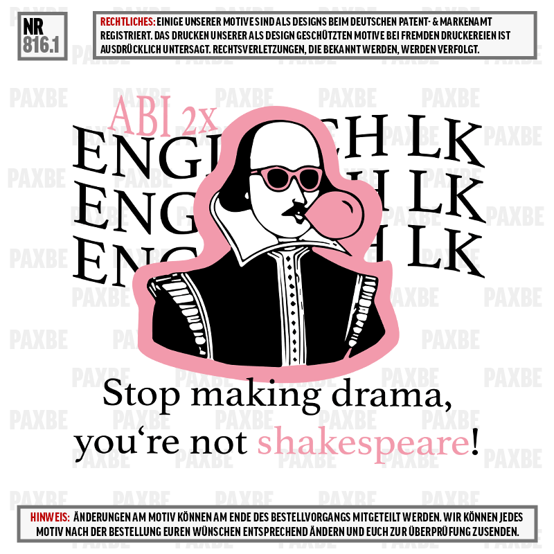 STOP MAKING DRAMA ENGLISCH LK 816.1 STOP MAKING DRAMA ENGLISCH LK 816.1