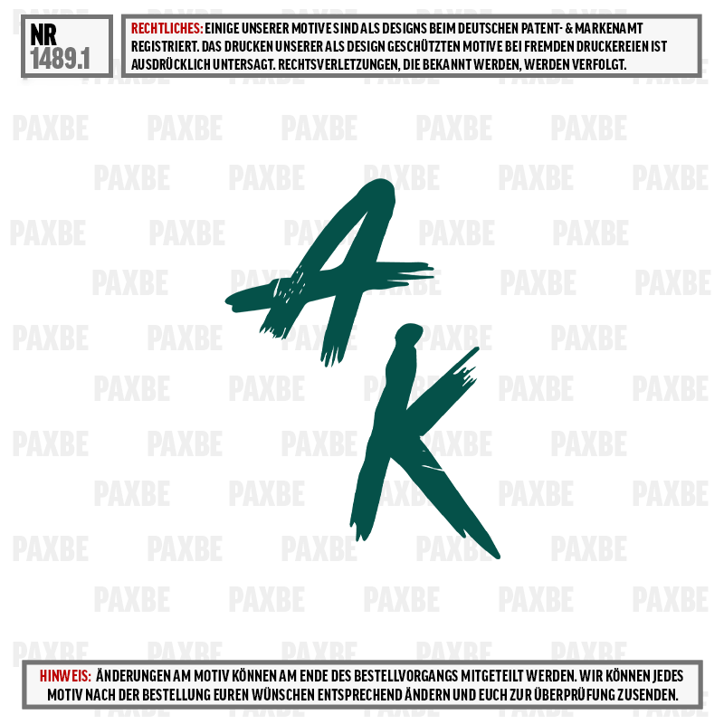  abstrakt, grün, Pinselstrich, Buchstabe A, Buchstabe K
