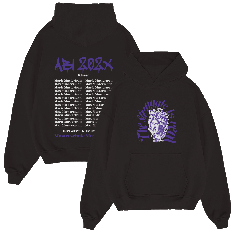 THE STRUGGLE IS REAL 747.1 Strickwaren, Pullover, Sweatshirt, Kapuzenpulli, Kapuze