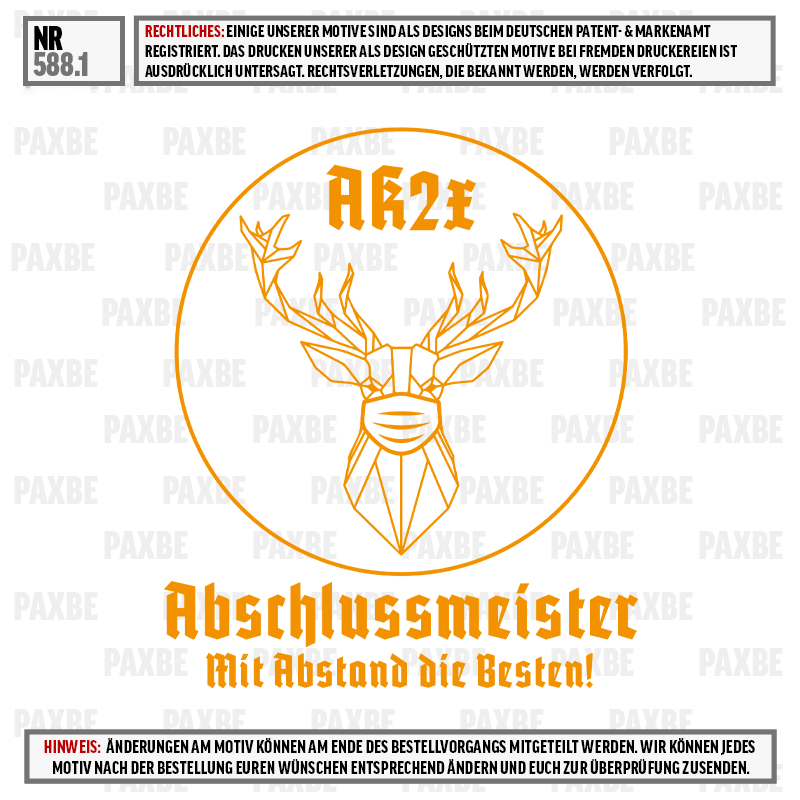 deer, Maske, Kreis-Emblem, orange, Designmotiv, Logo, Reh, Kreis, Maske, Text