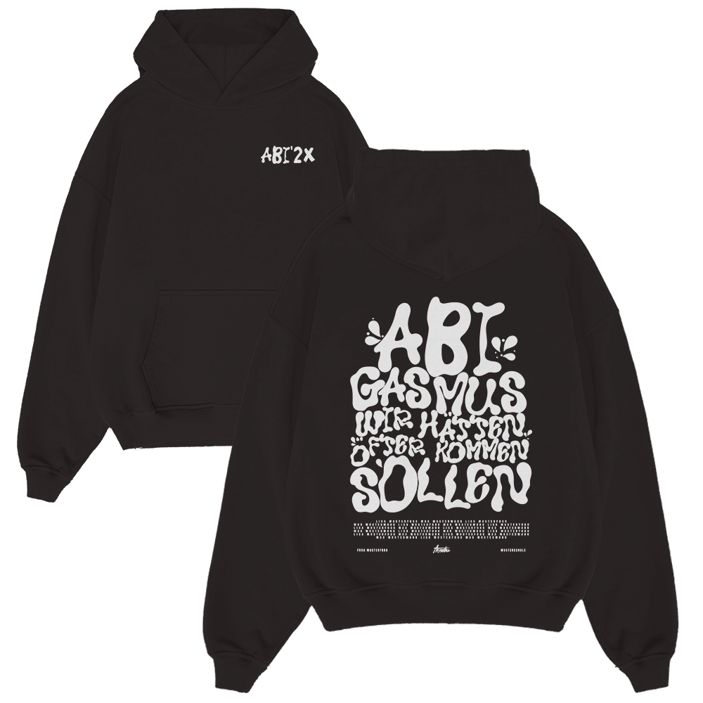 Hoodie, Schwarz, Grafikdruck, Vorne Tasche, Kapuze, Hoodie, Schwarz, Kapuzenpullover, Großdruck, Rückenprint