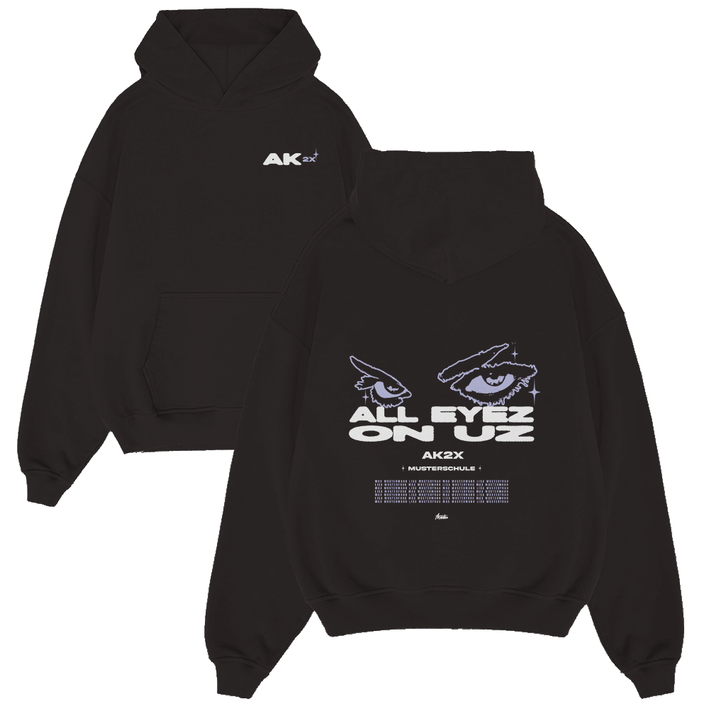 hoodie, black, pullover, graphic, rückseite-druck
