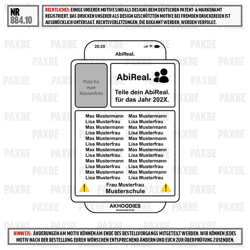 Smartphone, Mockup, AbiReal, Abschluss, Jahresbild, tablet, Mockup, Karte, Label, Text