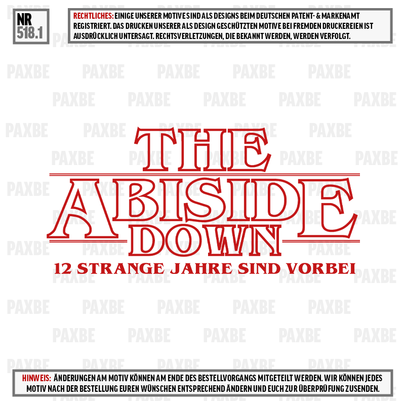 ABISIDE DOWN STRANGER THINGS 518.1 ABISIDE DOWN STRANGER THINGS 518.1