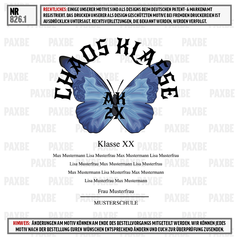 Schmetterling, blauer Schmetterling, Klasse Design, Namenslinie, Motivdesign