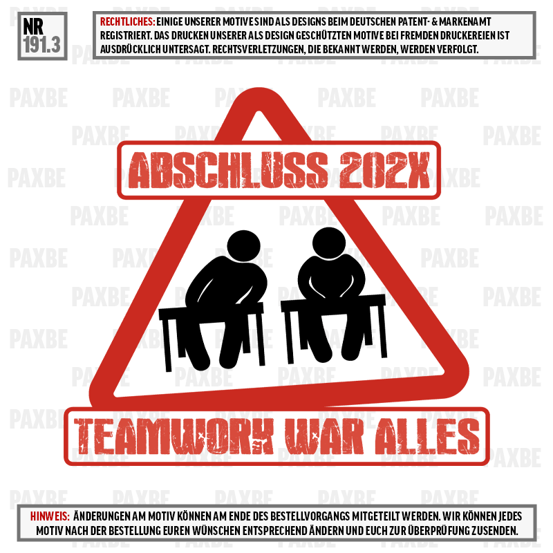 TEAMWORK WAR ALLES SCHILD 191.3 TEAMWORK WAR ALLES SCHILD 191.3