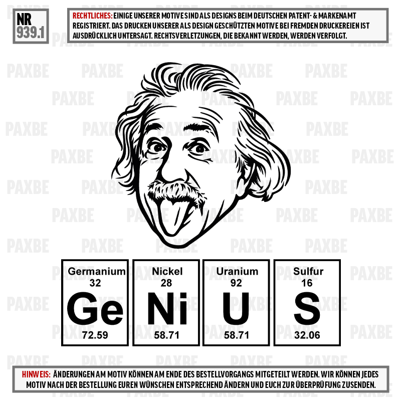 GENIUS EINSTEIN 939.1 Gesicht, Person, Werbung, Plakat, Text