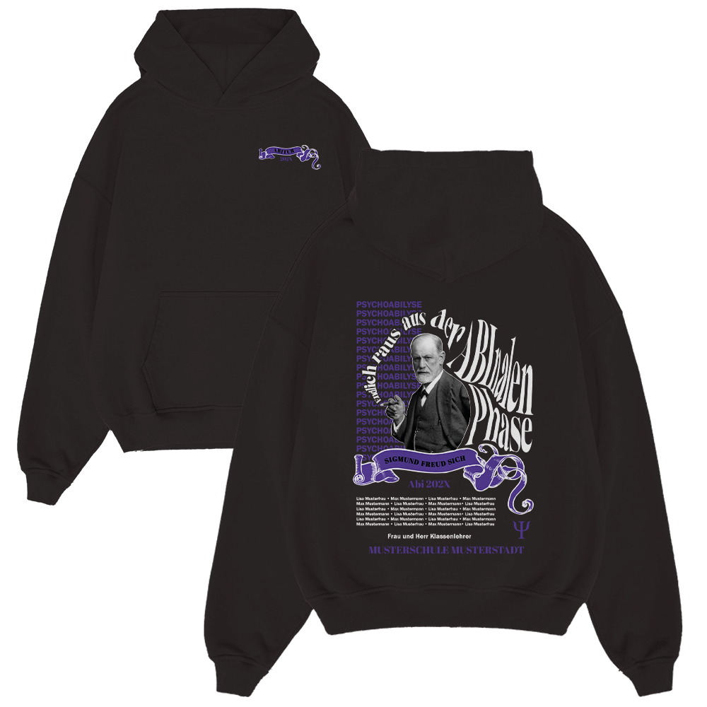 Kapuzenpullover, Schwarz, Plakat-Design, Promo-Print, Hoodie, Hoodie, Schwarz, Kapuzenpullover, Bildschirmdruck, Psychoanalyse