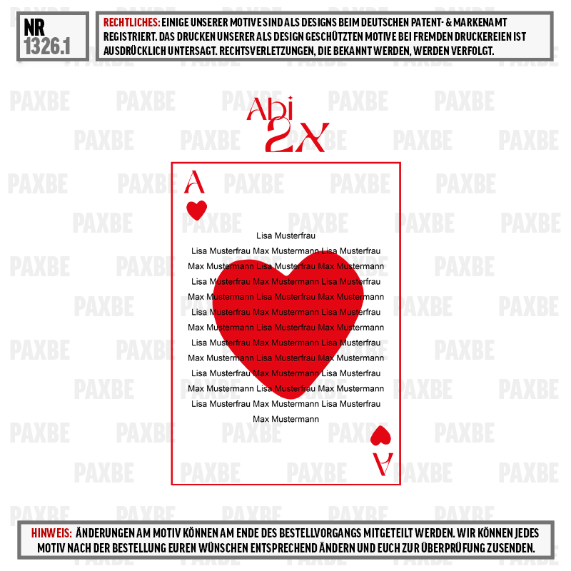  playing card,  Ace,  hearts,  red border,  pattern,  playing-card, Ass, Herz-Symbol, rot, Namen-Mosaik