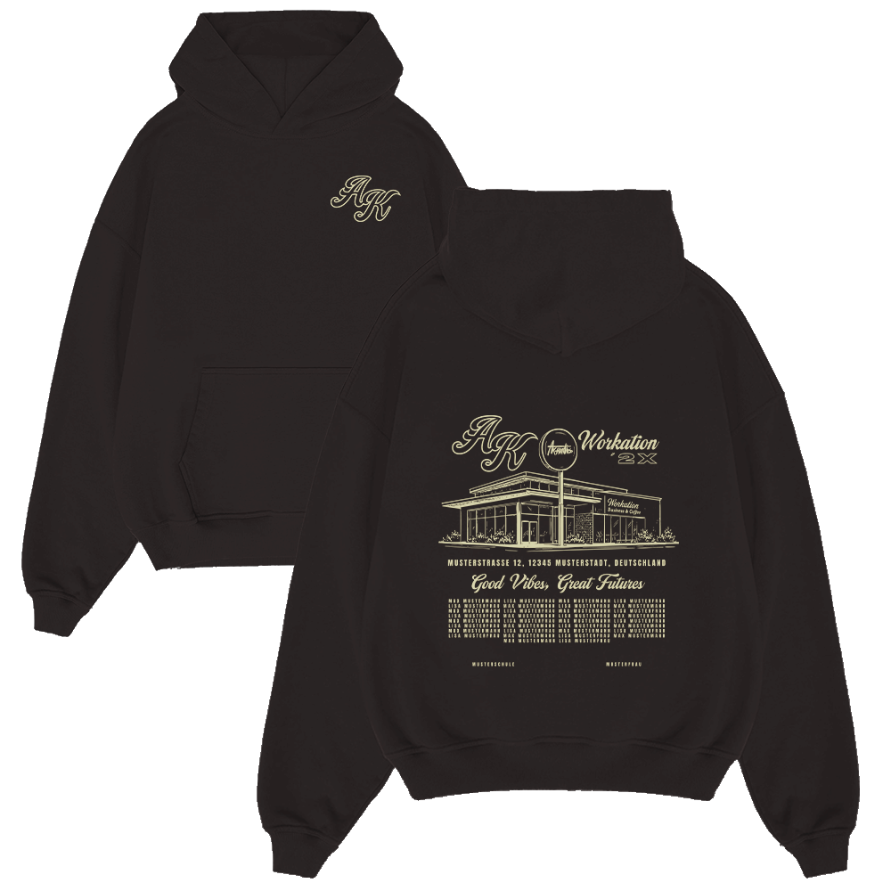 hoodie, schwarz, Kapuze, Vordertasche, Rückendruck, Hoodie, Schwarz, Grafik, Pullover, Vordertasche