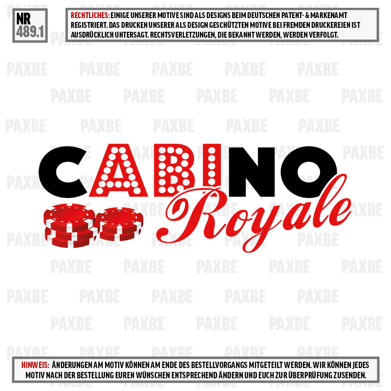 CABINO ROYAL 489.1 Werbung, Plakat