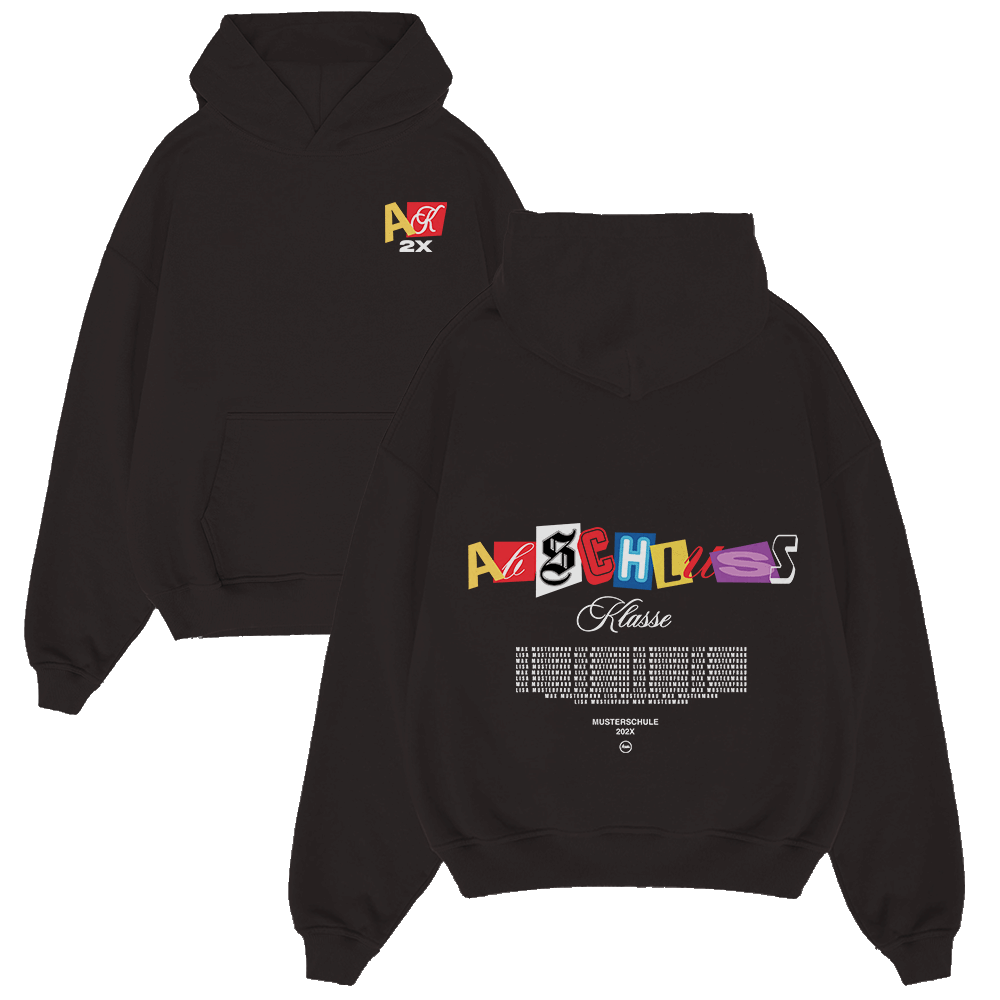 hoodie, schwarz, Pullover, Grafik, Druck
