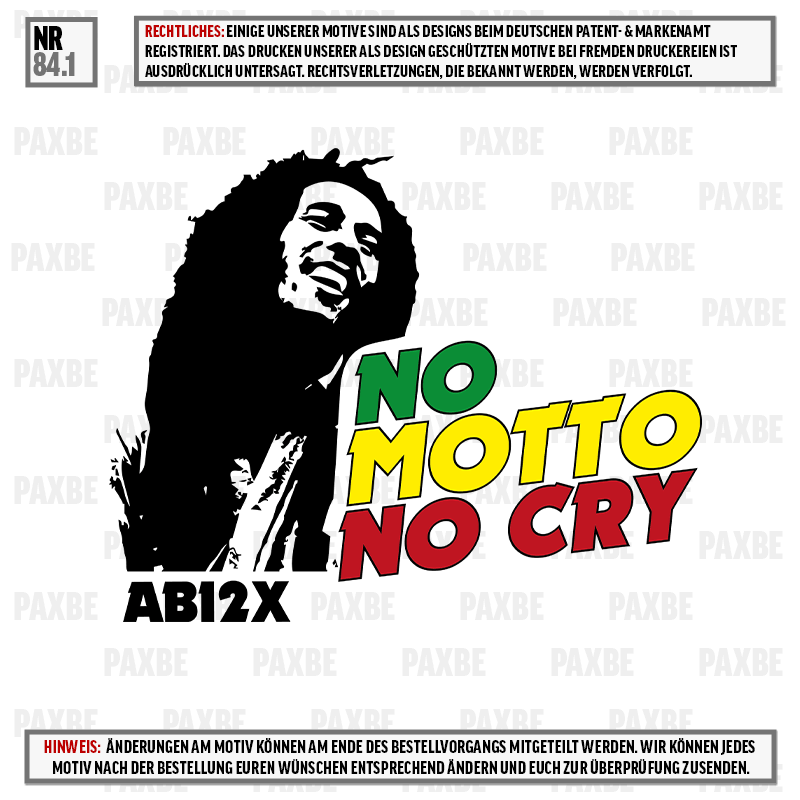 NO MOTTO NO CRY 84.1