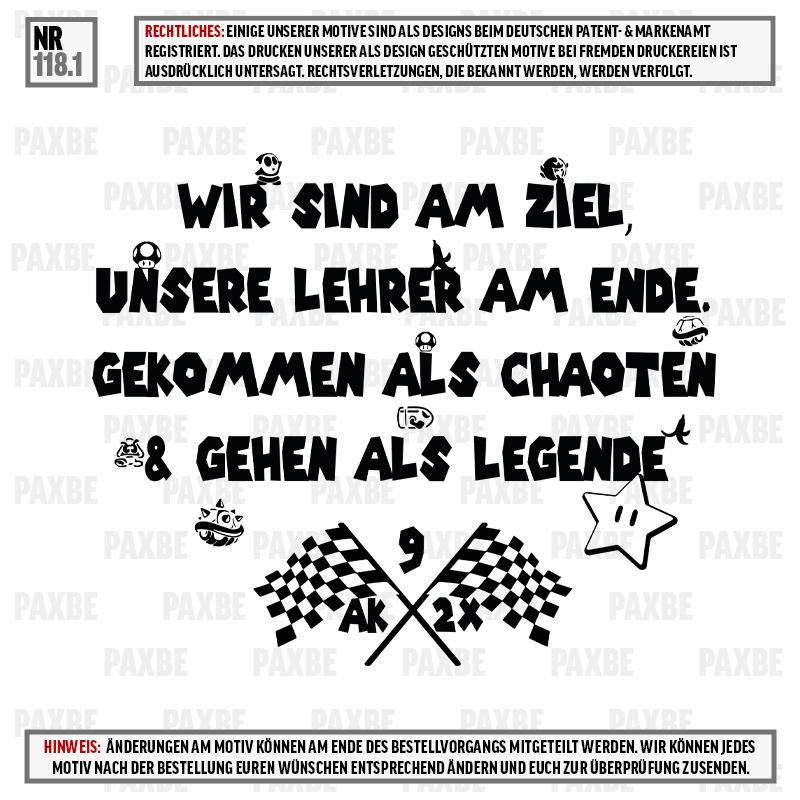 WIR SIND AM ZIEL UNSERE LEHRER AM ENDE CHAOTEN LEGENDE 118.1 WIR SIND AM ZIEL UNSERE LEHRER AM ENDE CHAOTEN LEGENDE 118.1