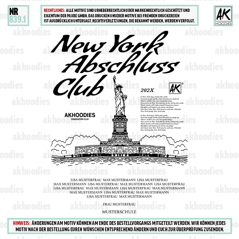 NEW YORK ABSCHLUSS CLUB 839.1