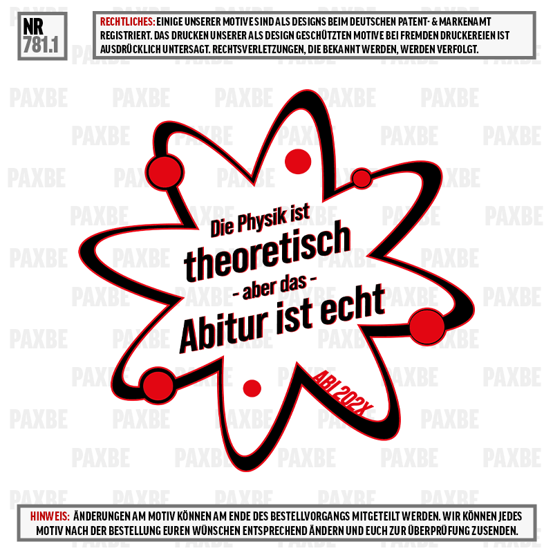 PHYSIK IST THEORETISCH ABER DER ABSCHLUSS IST ECHT 781.1 PHYSIK IST THEORETISCH ABER DER ABSCHLUSS IST ECHT 781.1