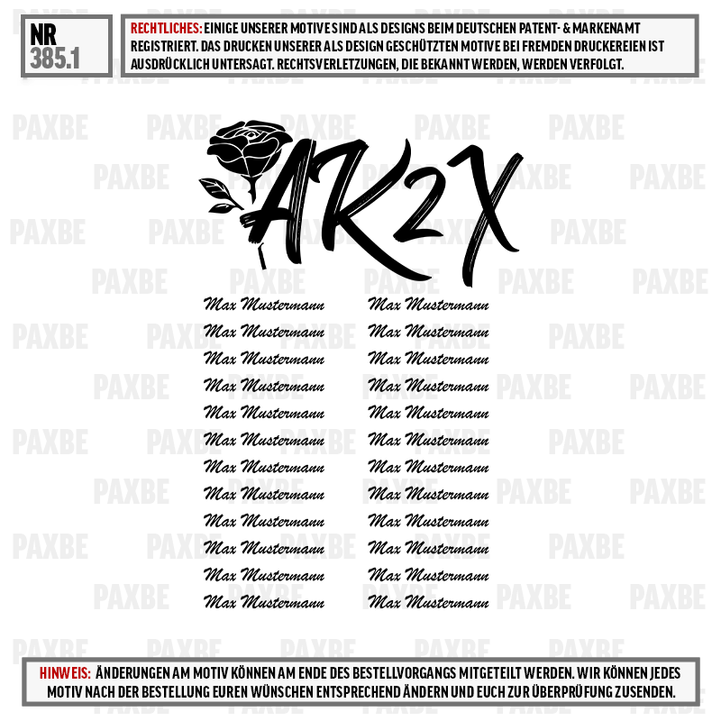 T-Shirt, Grafik, Rose, Monogramm, Schwarz, logo, floral, monogram, schriftzug, mustermuster