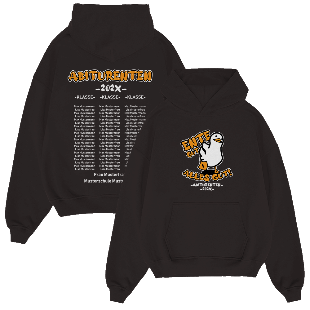 ABITURENTEN ENTE GUT 965.1 Strickwaren, Pullover, Sweatshirt, Kapuzenpulli, Kapuze, Strickwaren, Pullover, Sweatshirt, Kapuzenpulli, Kapuze