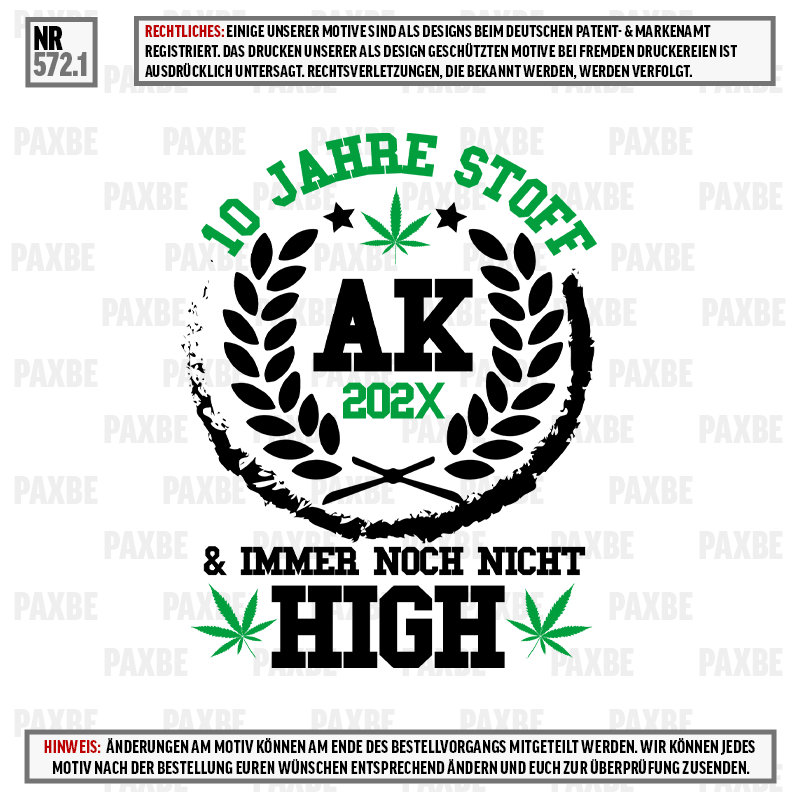 HIGH 10 JAHRE STOFF 572.1 HIGH 10 JAHRE STOFF 572.1