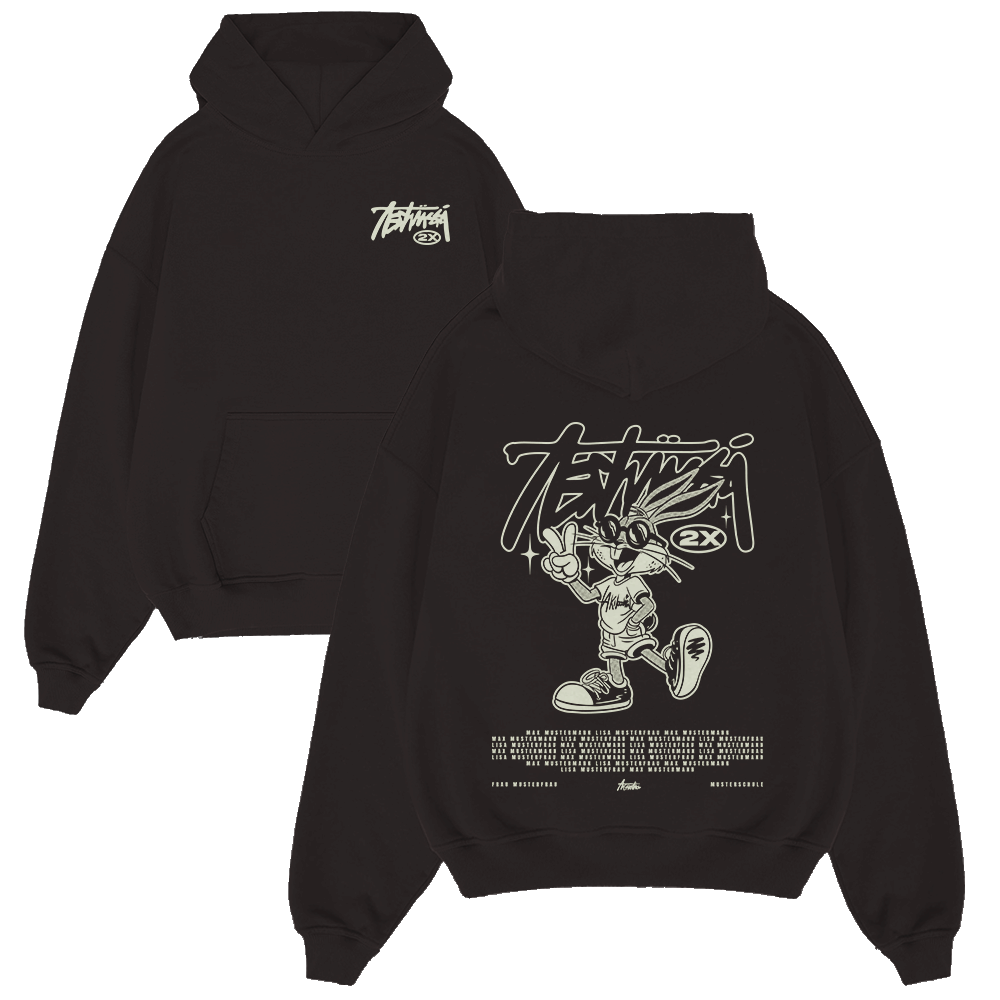 Hoodie, Schwarz, Grafik, Comic/Cartoon, Kapuze